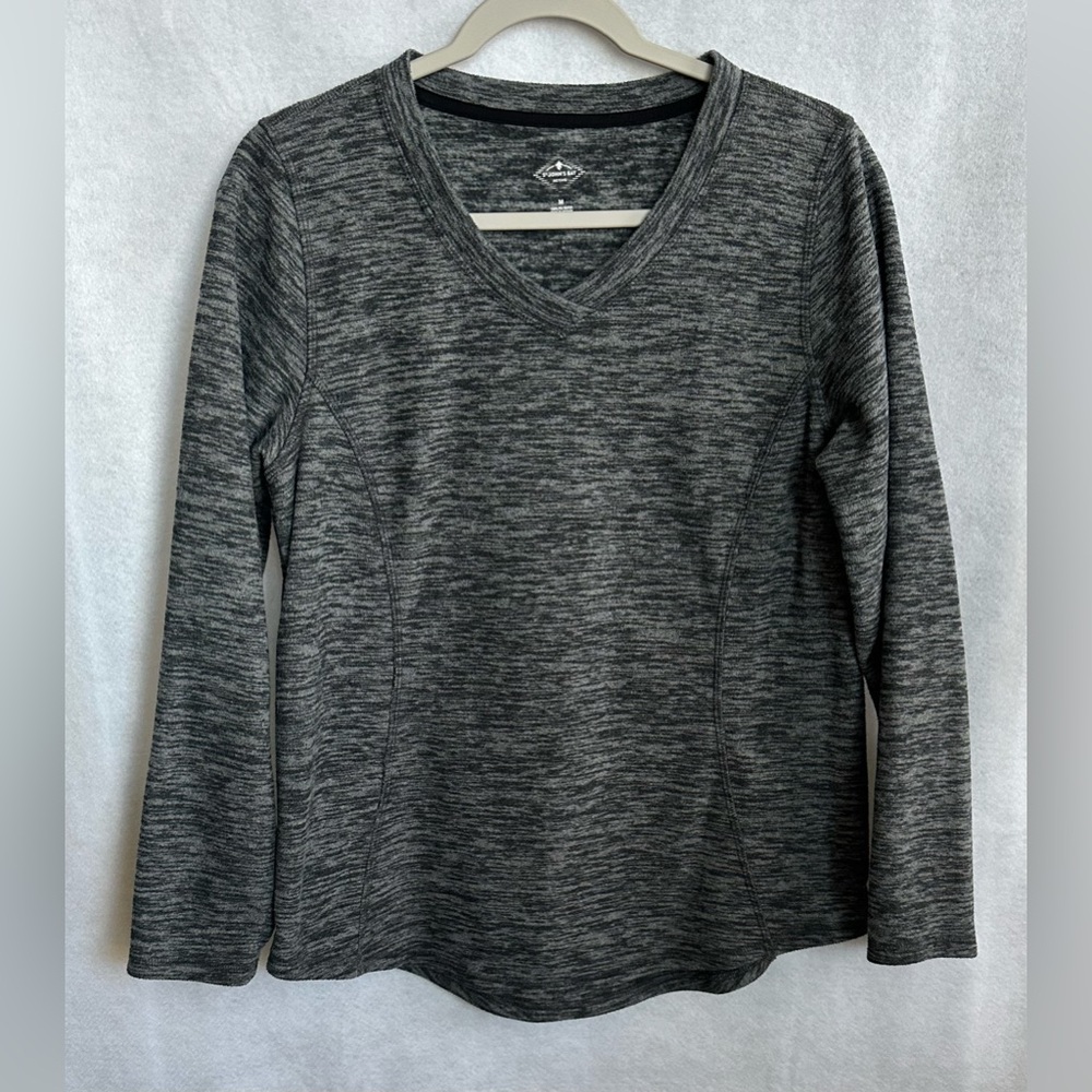 St. John's Bay Active Charcoal V-Neck Pullover Top